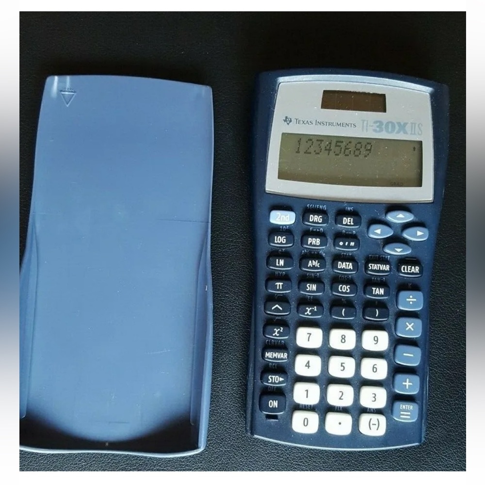 Texas Instruments TI-30X IIS 2-Line Scientific Calculator Blue ~ TESTED WORKING